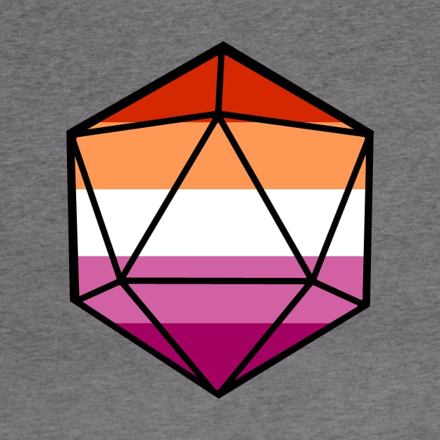 Lesbian Pride d20 by EmrysMartigan